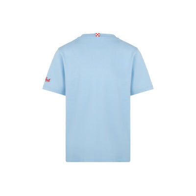cquista la T-shirt Bambino, in puro cotone, maniche corte, girocollo, logo sul petto e  logo ricamato sulla manica, firmata Saint Barth su Old England: vieni a scoprire tutta la collezione sul nostro sito.
