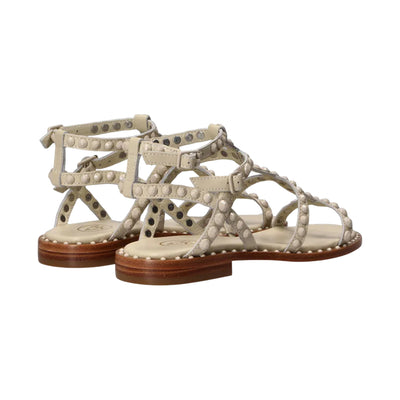 Sandali Donna Beige con borchie sur ton 