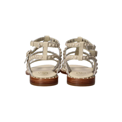Sandali Donna Beige con borchie sur ton retro