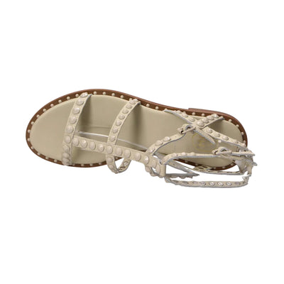 Sandali Donna Beige con borchie sur ton