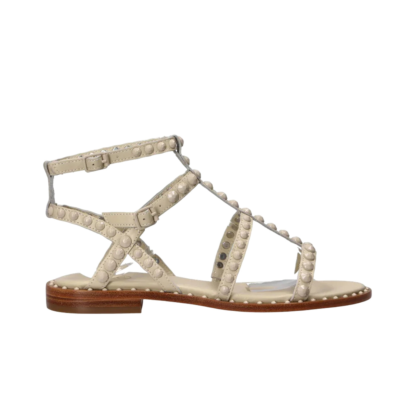 Sandali Donna Beige con borchie sur ton