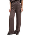 Pantalone Donna wide leg, in misto viscosa, con coulisse 