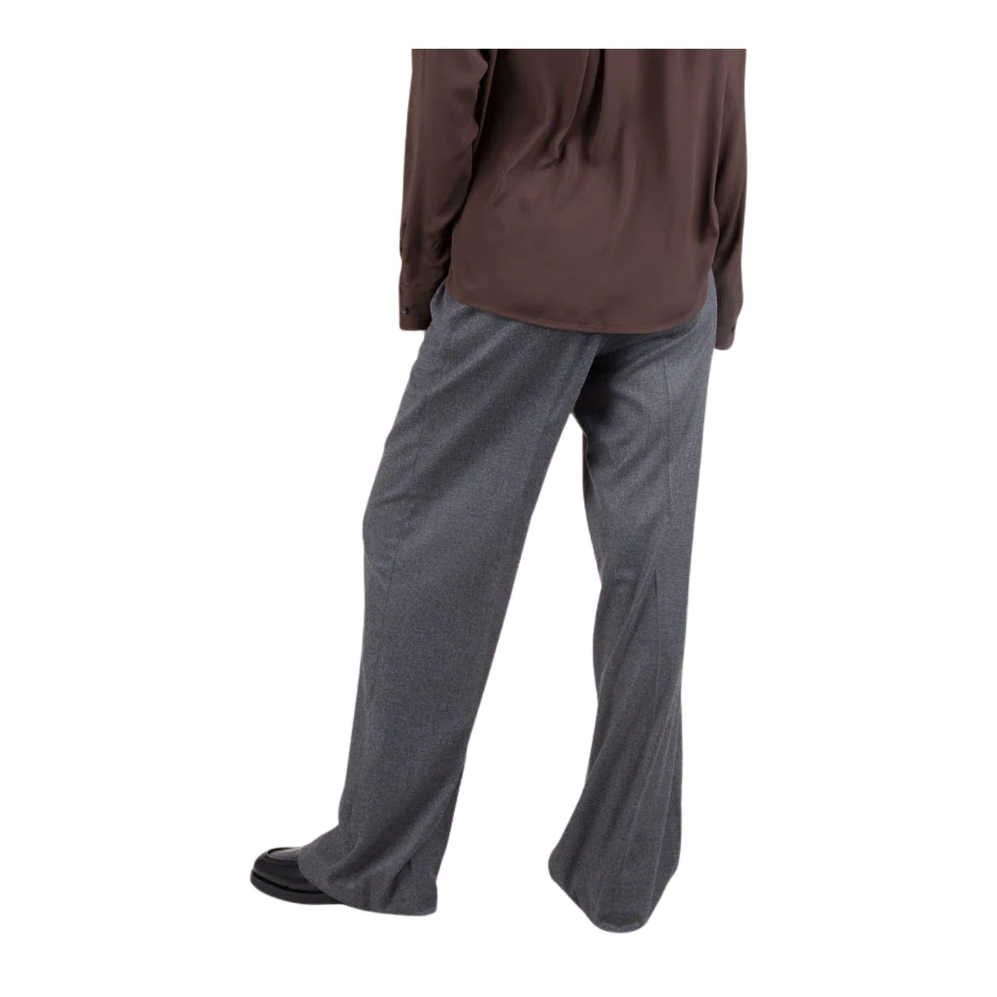Pantalone Donna wide leg, in misto lana, dal fit morbido 