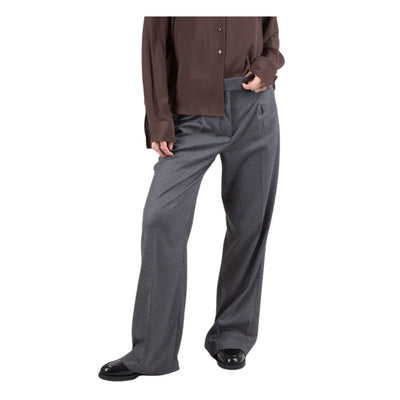 Pantalone Donna wide leg, in misto lana, dal fit morbido 