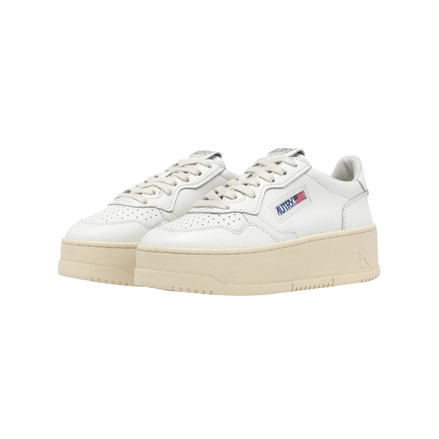 Sneakers Donna Medalist Platform in pelle bianca