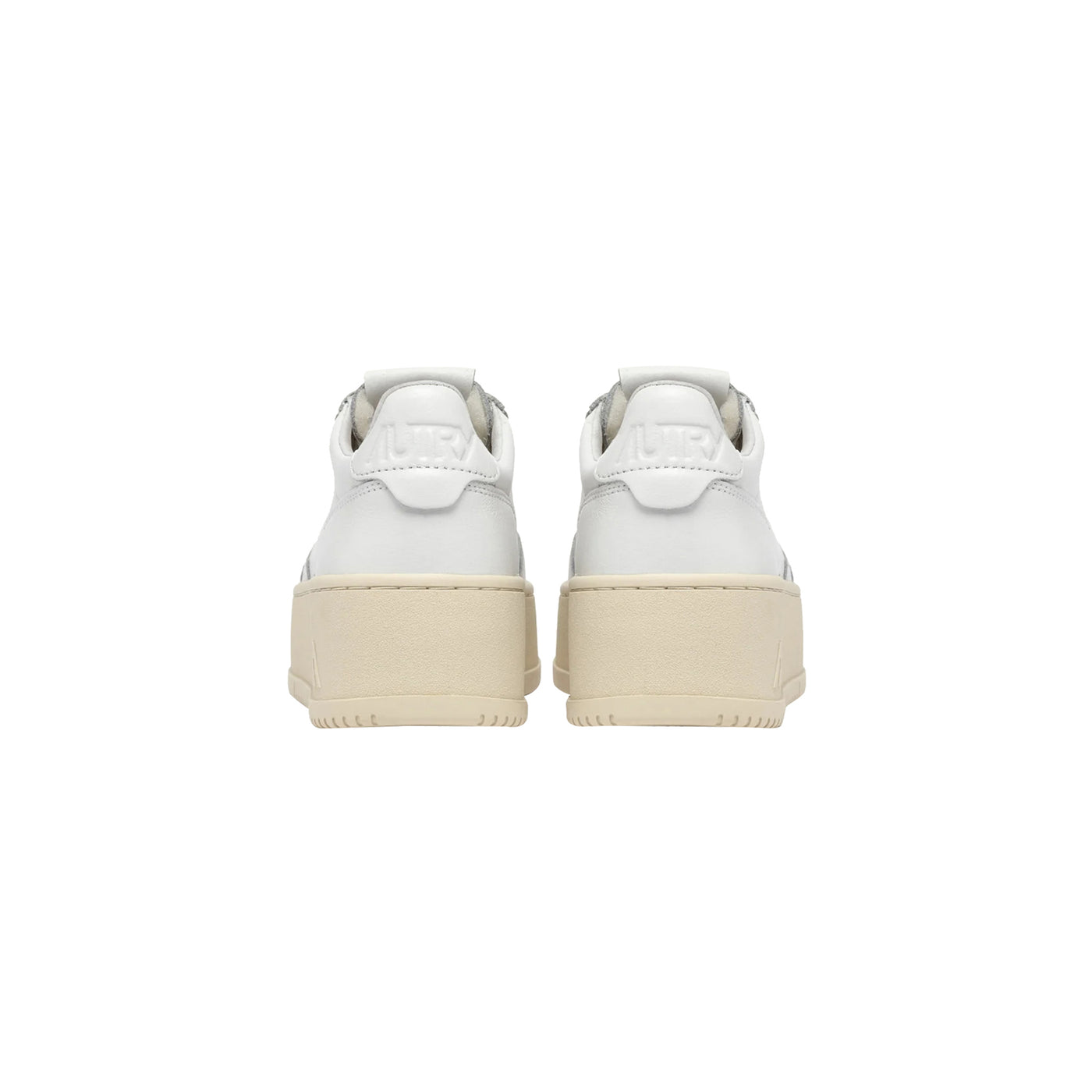 Sneakers Donna Medalist Platform in pelle bianca retro