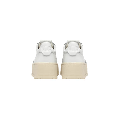 Sneakers Donna Medalist Platform in pelle bianca retro