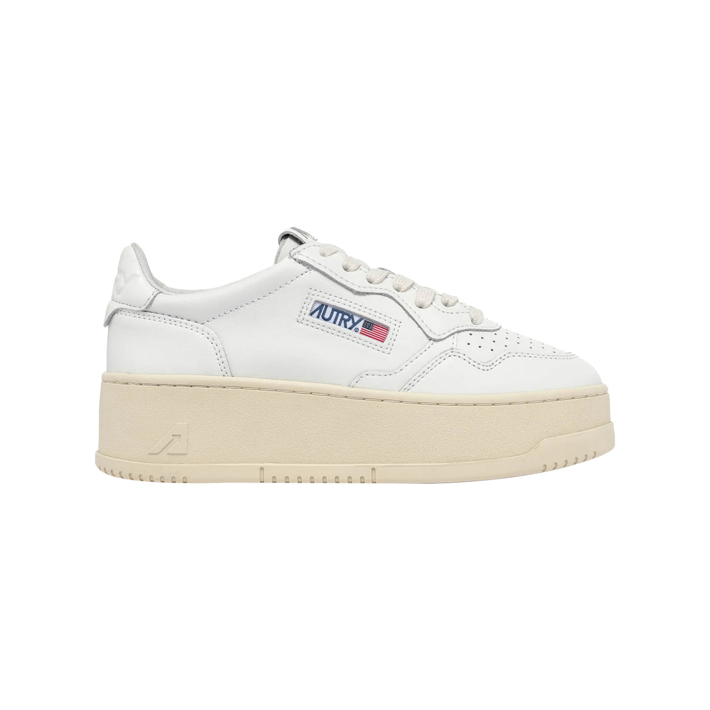 Sneakers Donna Medalist Platform in pelle bianca