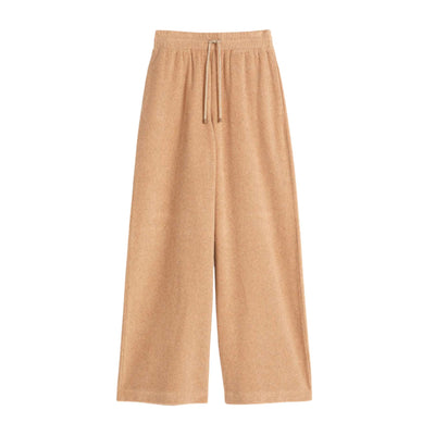 Pantalone Donna Beige ampio in maglia