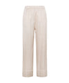 Pantalone in viscosa con gamba larga colore Beige