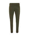 Green men's mid-rise trousers