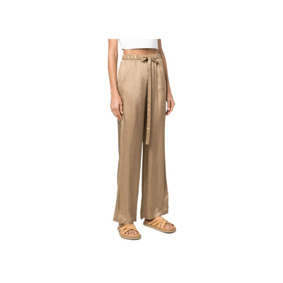 Pantalone Donna Beige con coulisse in vita