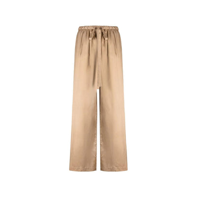 Pantalone Donna Beige con coulisse in vita