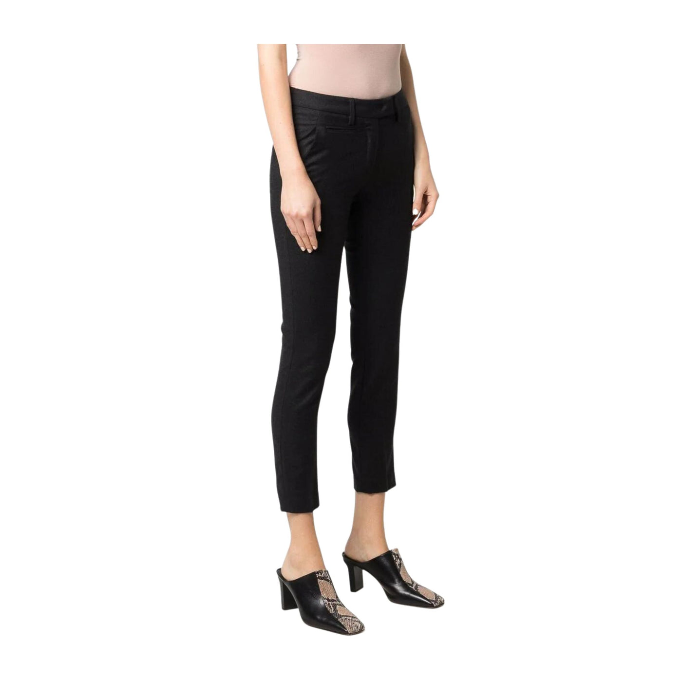 Women's elastic cropped trousers