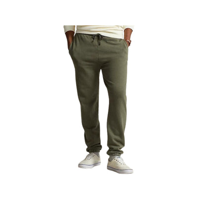 Pantalone da uomo verde vista frontale su modello