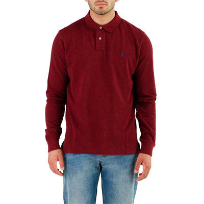 Grape men's long-sleeved polo shirt