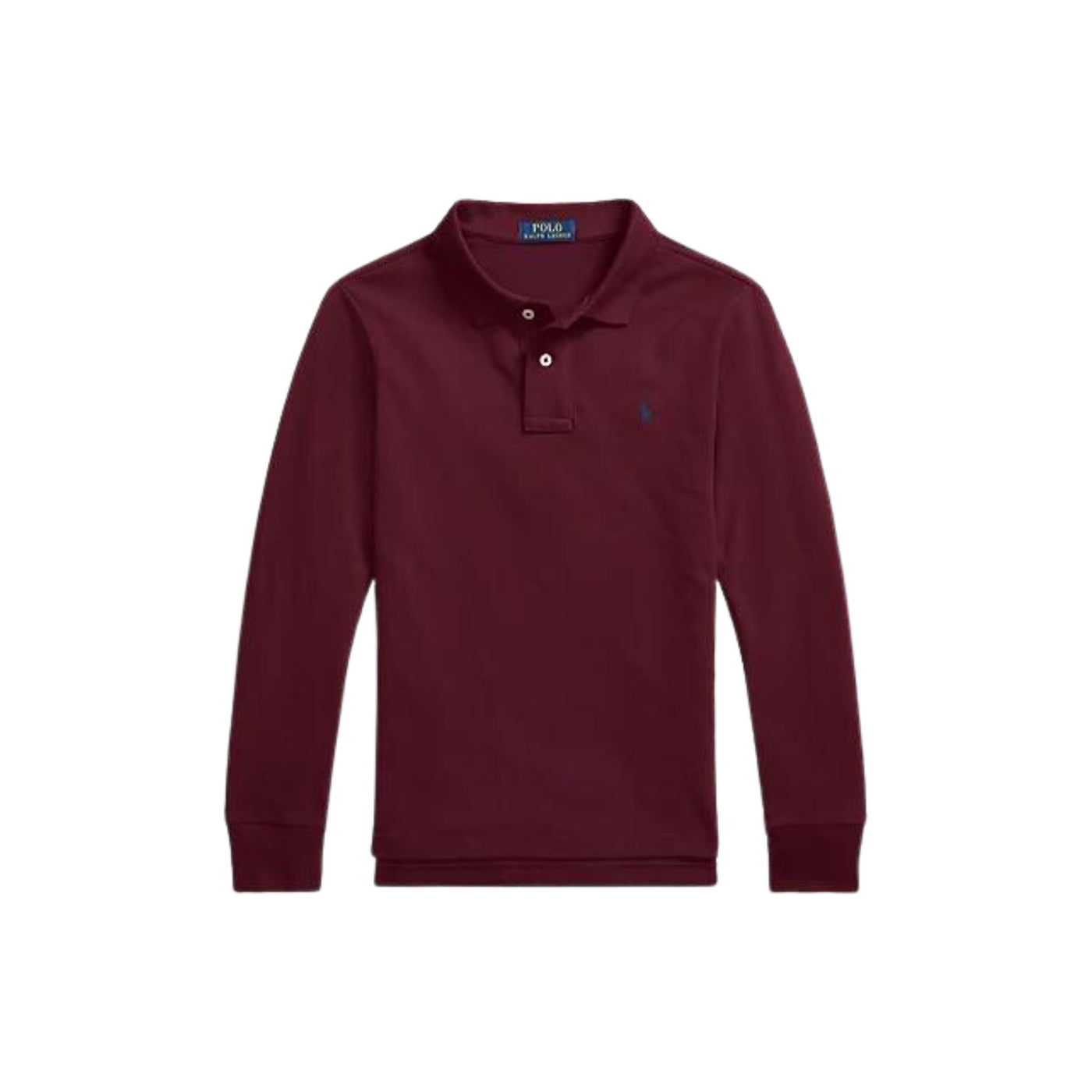 Polo da bambino bordeaux vista frontale