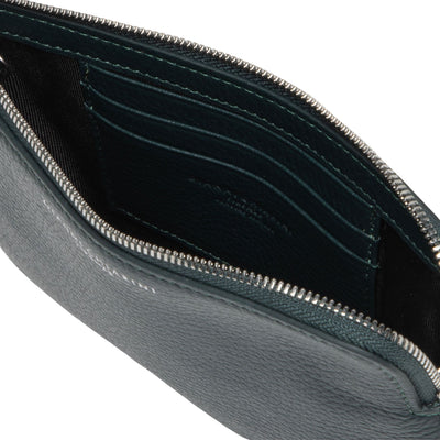 Green women's wallet with zip