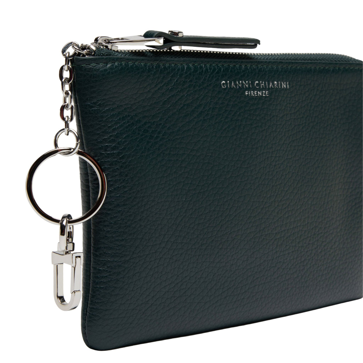 Green women's wallet with zip