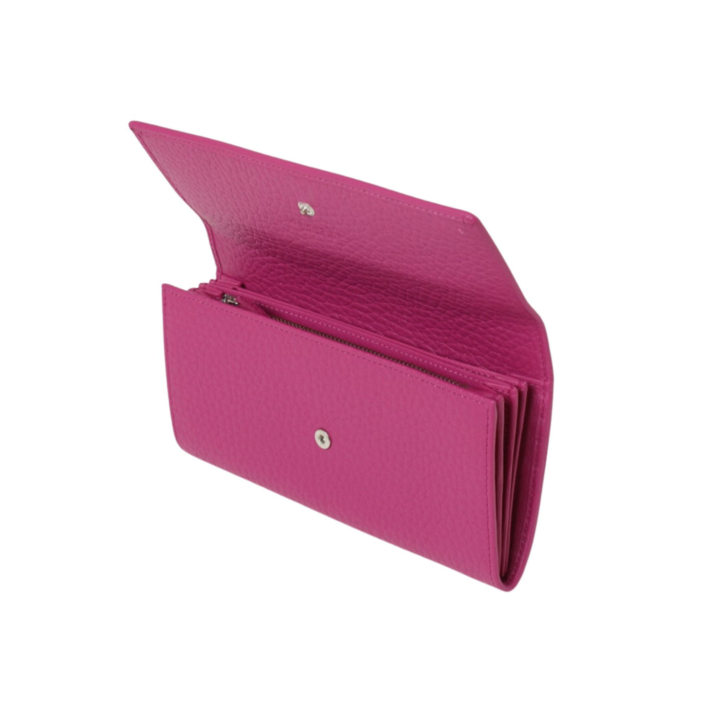 Fuchsia women's wallet in leather