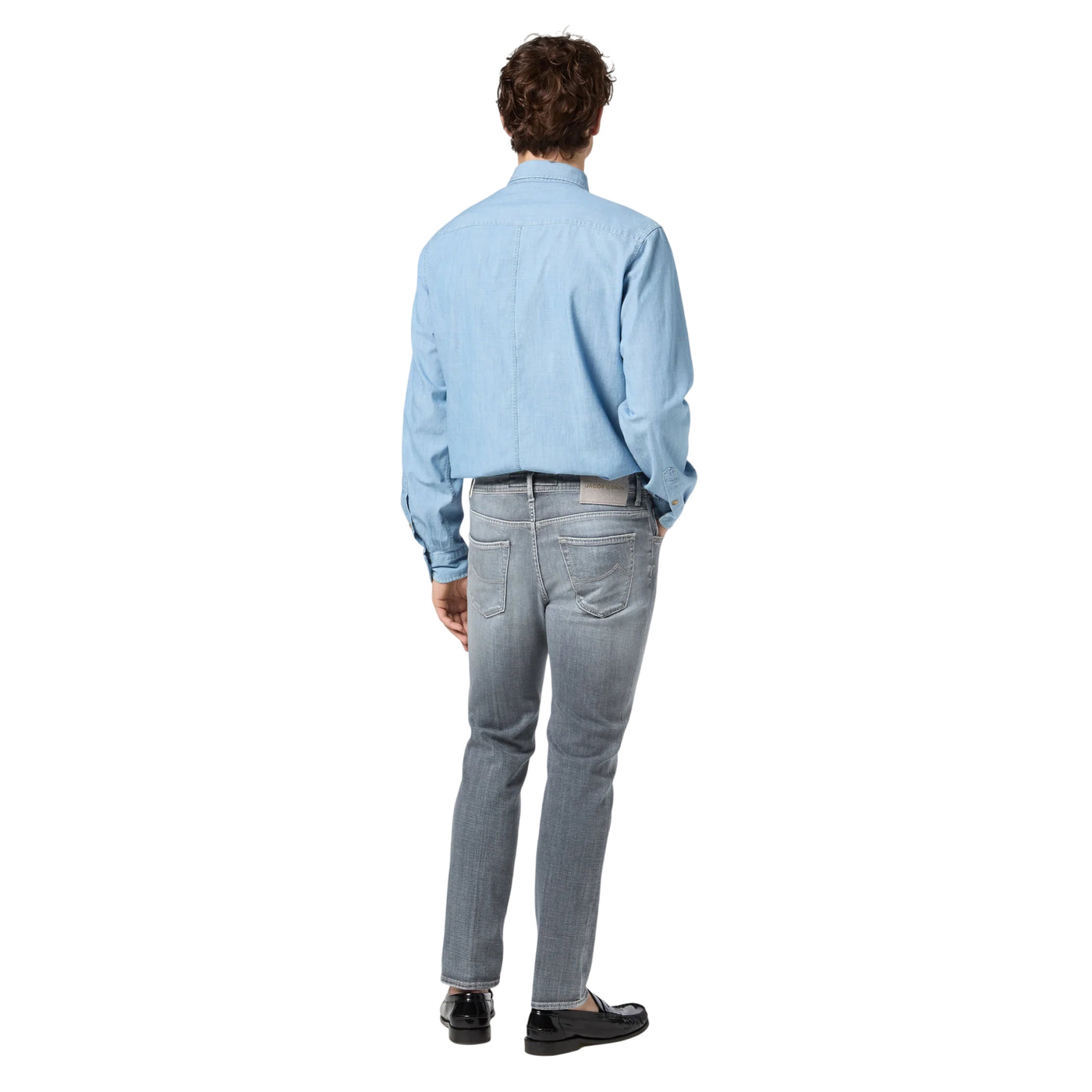 Jeans Uomo Scott Slim carrot Grigio modello retro