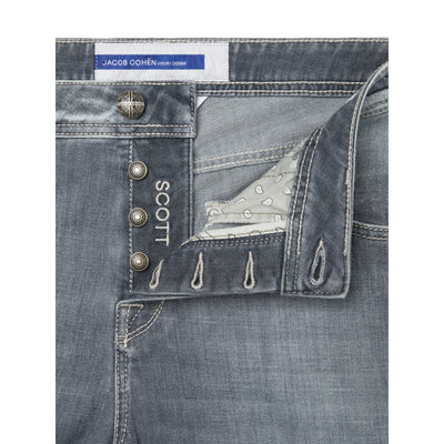 Jeans Uomo Scott Slim carrot Grigio dettaglio bottoni
