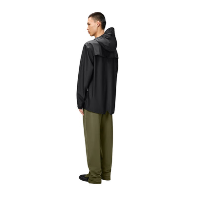 Impermeabile Unisex Jacket con bottoni Nero modello retro