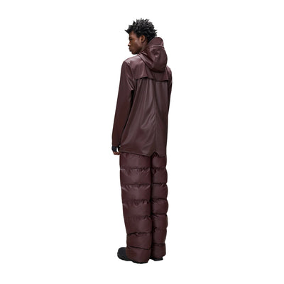 Impermeabile Unisex Jacket con bottoni Bordeaux modello retro