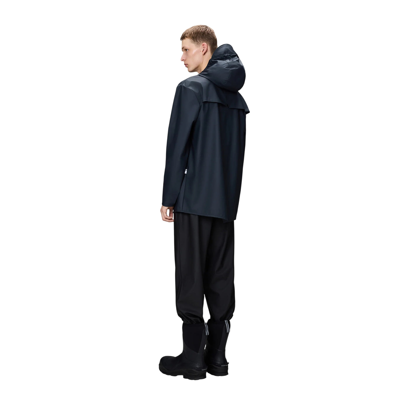 Impermeabile Unisex Jacket con bottoni  Navy modello retro
