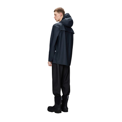 Impermeabile Unisex Jacket con bottoni  Navy modello retro
