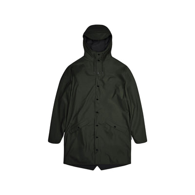 Impermeabile Unisex Lungo tinta unita verde scuro