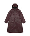 impermeabile Donna trapezoidale con cinta Bordeaux