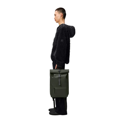 Zaino Unisex impermeabile Rolltop Verde scuro modello