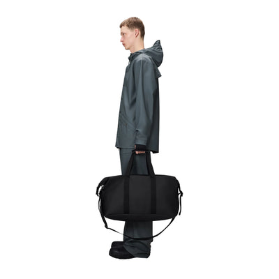 Borsone Unisex Hilo Weekend Bag Nero su modello