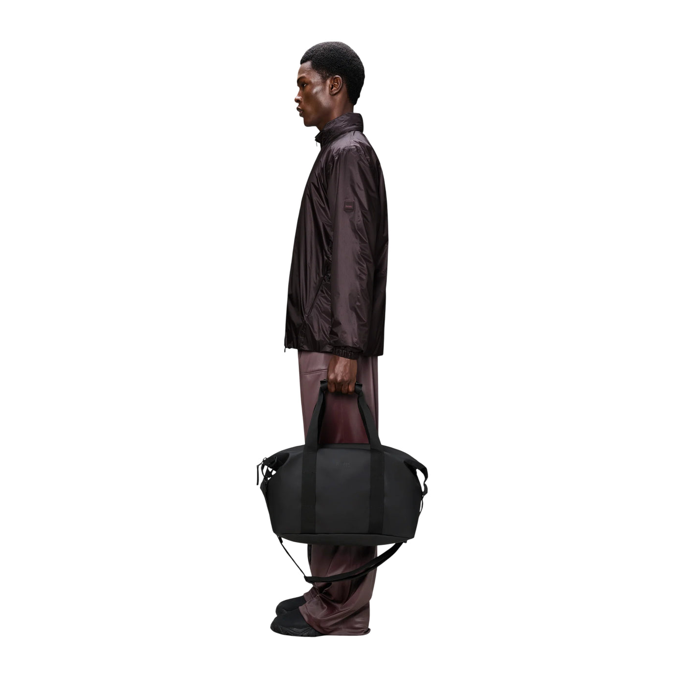 Borsone Unisex Hilo Weekend Bag Mini Nero su modello
