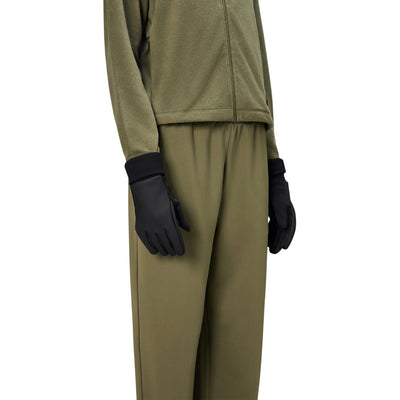 Guanti Unisex impermeabili con fodera in pile Nero su modello
