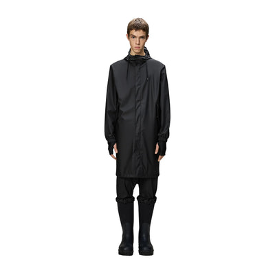 Parka Unisex Impermeabile Fishtail Nero modello frontale