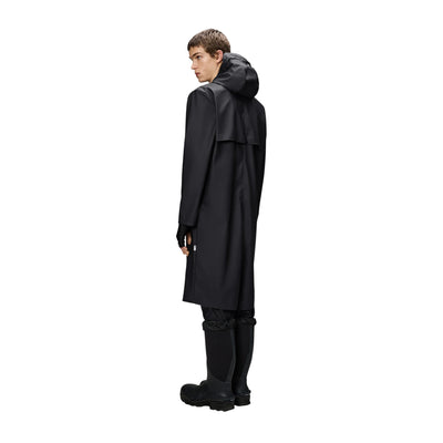 Giubbotto lungo Unisex impermeabile Nero modello retro