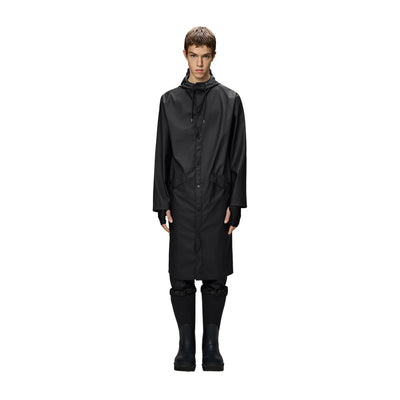 Giubbotto lungo Unisex impermeabile Nero modello frontale