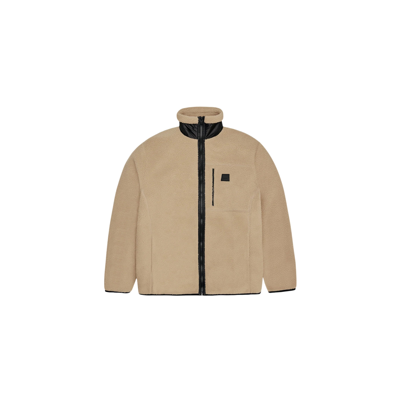 Giubbotto Unisex in pile con zip Beige