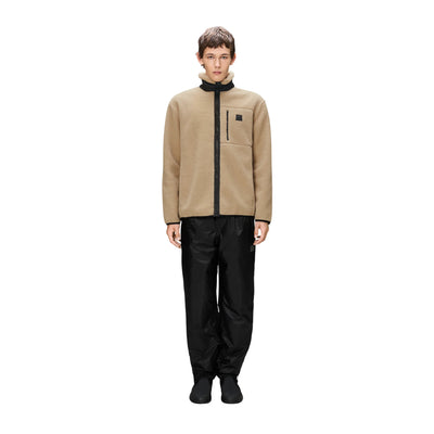 Giubbotto Unisex in pile con zip Beige modello frontale