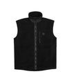 Gilet Unisex Nero in pile, con taschino sul petto