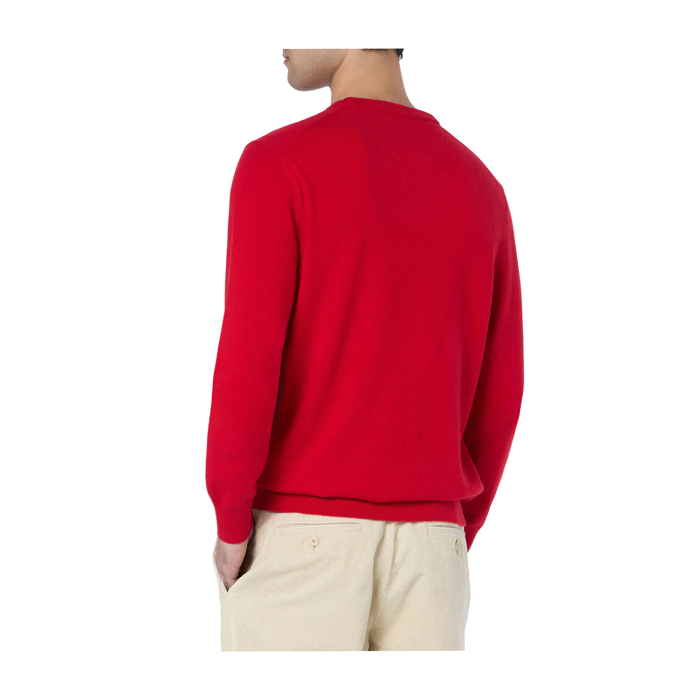 Retro Maglione Saint Barth in tinta unita Rosso