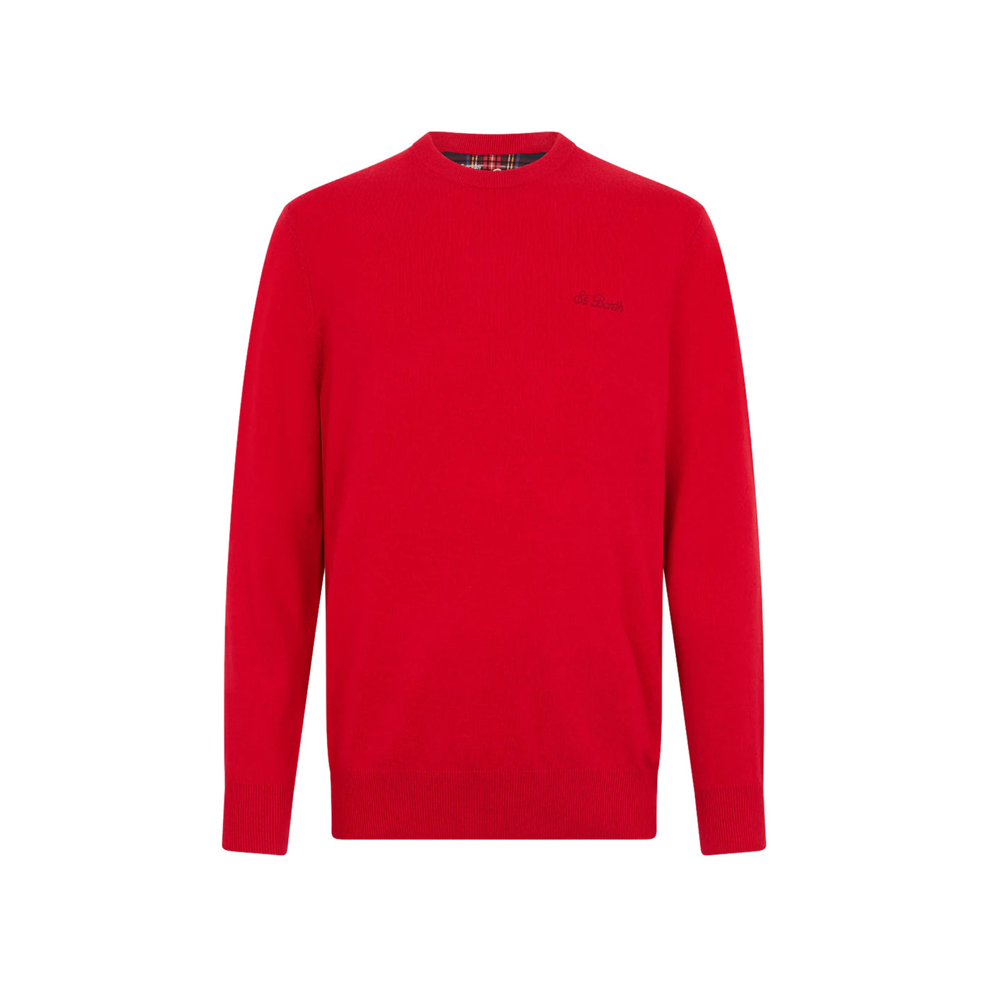 Maglione Saint Barth in tinta unita Rosso