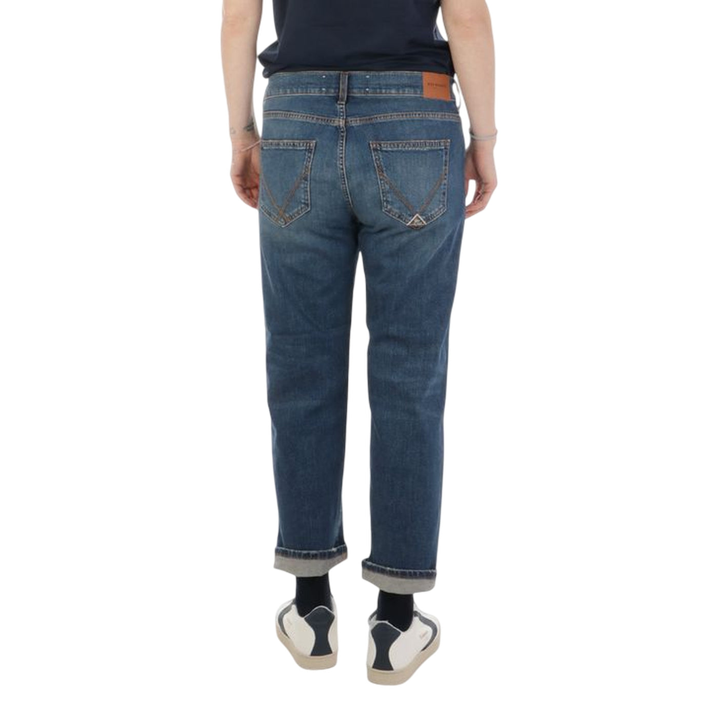 Jeans Uomo in denim di cotone, dal fit boyfriend
