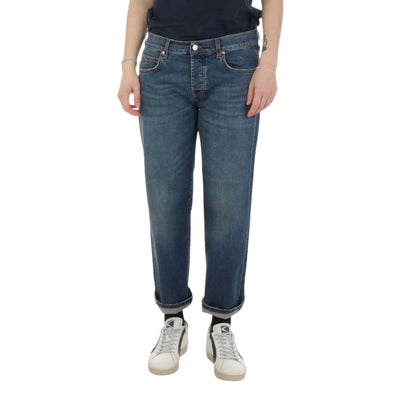 Jeans Uomo in denim di cotone, dal fit boyfriend