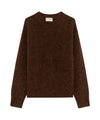 Maglia Donna in alpaca Marrone, a girocollo 