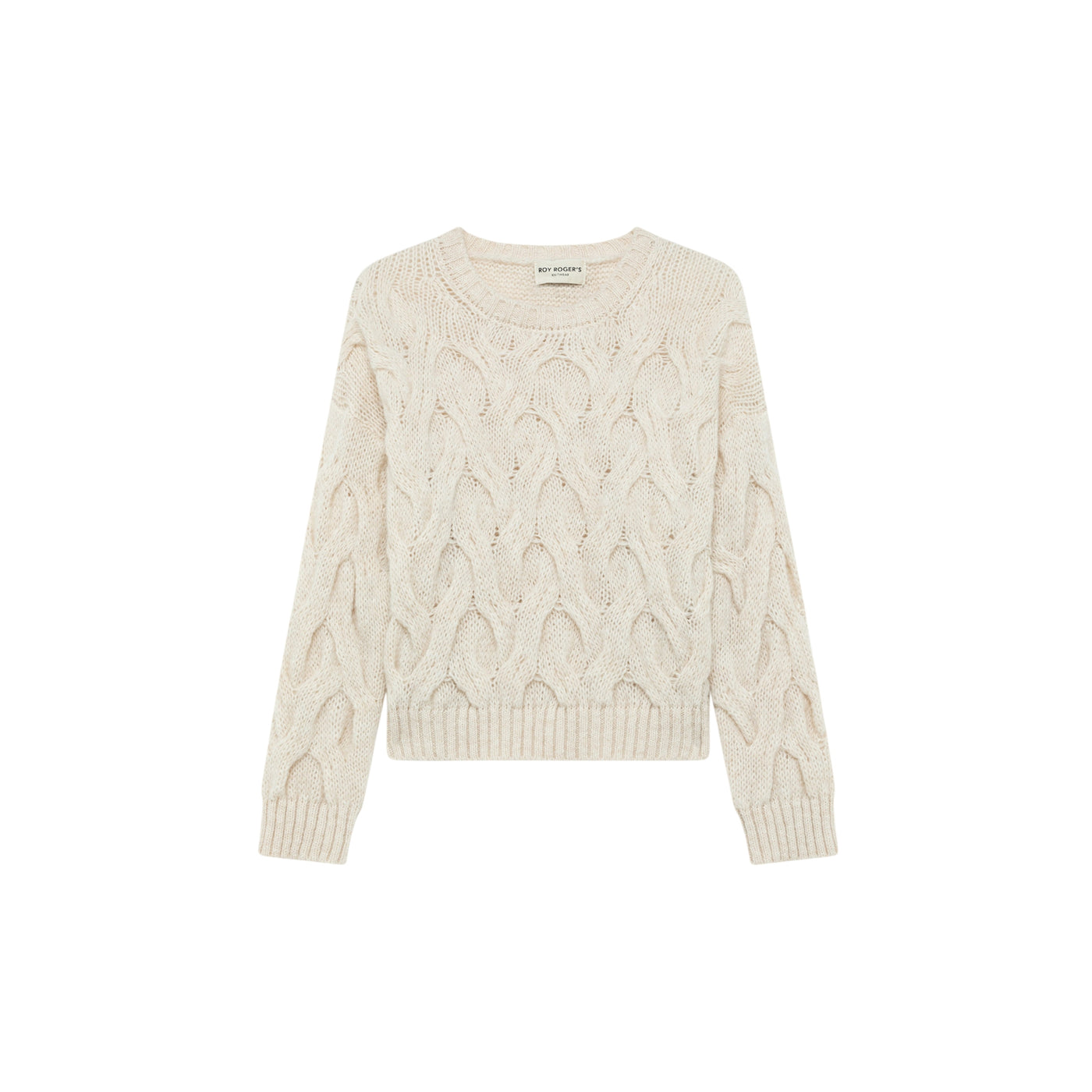 Maglione Donna Multicable in misto alpaca Bianco