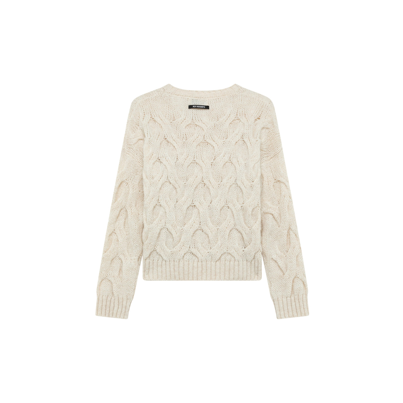 Maglione Donna Multicable in misto alpaca Bianco retro