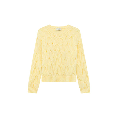  Maglione Donna Multicable in misto alpaca Giallo